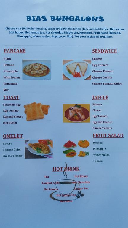 Bias Bungalows Gili Air Zewnętrze zdjęcie